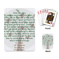 Girls Are Like Apples Playing Cards Single Design by TheWowFactor