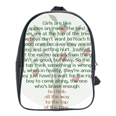 Girls Are Like Apples School Bag (large)