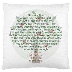 Girls Are Like Apples Large Cushion Case (two Sided) 