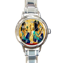 Egyptian Queens Round Italian Charm Watch