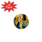 Egyptian Queens 1  Mini Button Magnet (10 pack) Front