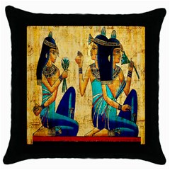 Egyptian Queens Black Throw Pillow Case by TheWowFactor