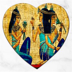 Egyptian Queens Jigsaw Puzzle (heart) by TheWowFactor