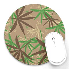 Leaves Round Mousepad