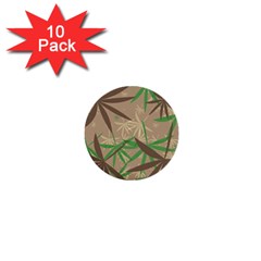 Leaves 1  Mini Button (10 Pack) 