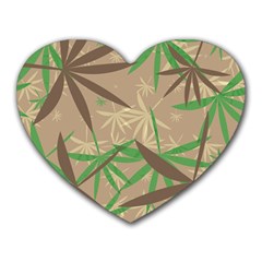 Leaves Heart Mousepad by LalyLauraFLM