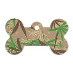 Leaves Dog Tag Bone (one Side)