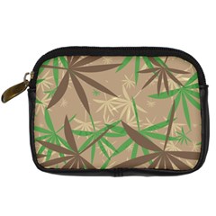 Leaves Digital Camera Leather Case by LalyLauraFLM