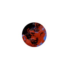 Orange Blue Black Texture 1  Mini Button