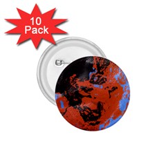 Orange Blue Black Texture 1 75  Button (10 Pack)  by LalyLauraFLM