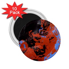 Orange Blue Black Texture 2 25  Magnet (10 Pack)