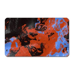 Orange Blue Black Texture Magnet (rectangular)