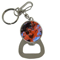 Orange Blue Black Texture Bottle Opener Key Chain by LalyLauraFLM