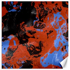 Orange Blue Black Texture Canvas 12  X 12  by LalyLauraFLM