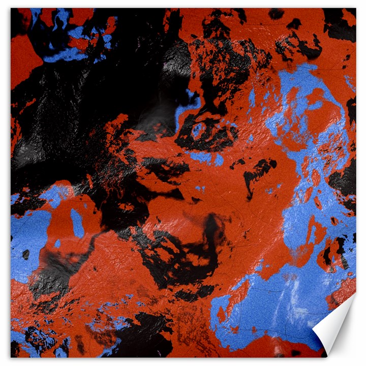 Orange blue black texture Canvas 20  x 20 