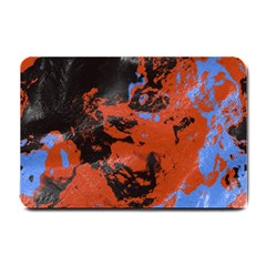 Orange Blue Black Texture Small Doormat