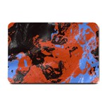 Orange blue black texture Small Doormat 24 x16  Door Mat