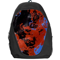 Orange Blue Black Texture Backpack Bag