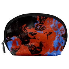 Orange Blue Black Texture Accessory Pouch