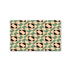 Brown Green Rectangles Pattern Sticker Rectangular (10 Pack)