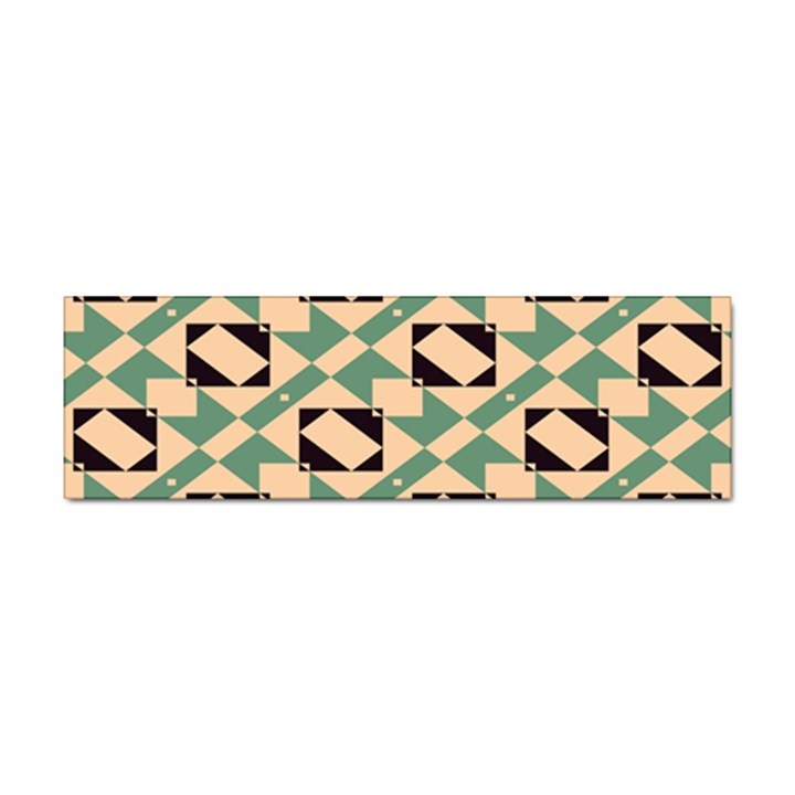 Brown green rectangles pattern Sticker Bumper (100 pack)