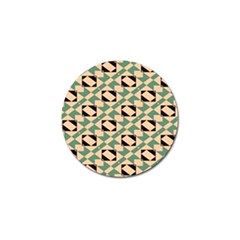 Brown Green Rectangles Pattern Golf Ball Marker (10 Pack)