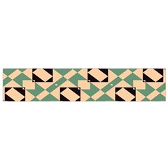 Brown Green Rectangles Pattern Flano Scarf