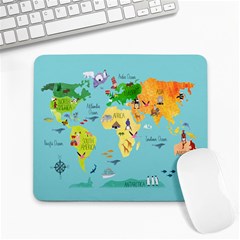 6865853-world-map-wallpaper Large Mouse Pad (rectangle) by darsy2001