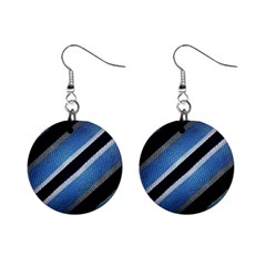 Geometric Stripes Print Mini Button Earrings by dflcprintsclothing