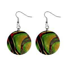 Multicolored Abstract Print Mini Button Earrings by dflcprintsclothing