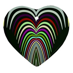 Symmetric Waves Ornament (heart)