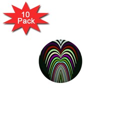 Symmetric Waves 1  Mini Button (10 Pack) 