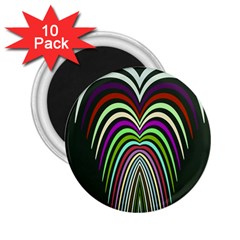 Symmetric Waves 2 25  Magnet (10 Pack)