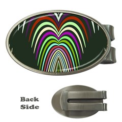 Symmetric Waves Money Clip (oval)