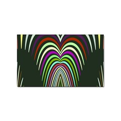 Symmetric Waves Sticker (rectangular)