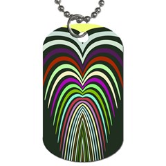 Symmetric Waves Dog Tag (one Side)