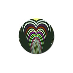 Symmetric Waves Golf Ball Marker