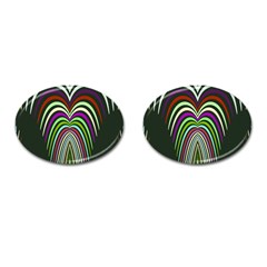 Symmetric Waves Cufflinks (oval)