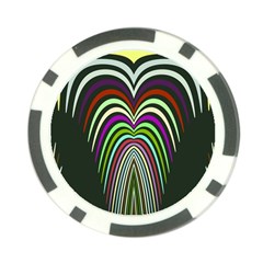 Symmetric Waves Poker Chip Card Guard