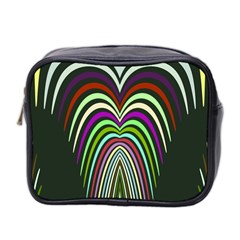 Symmetric Waves Mini Toiletries Bag (two Sides)