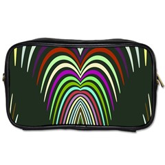 Symmetric Waves Toiletries Bag (two Sides)