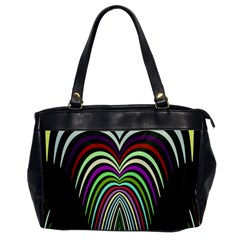 Symmetric Waves Oversize Office Handbag (one Side)