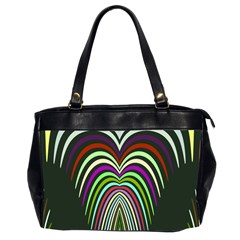 Symmetric Waves Oversize Office Handbag (two Sides) by LalyLauraFLM