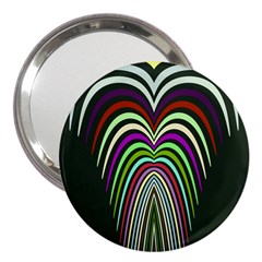 Symmetric Waves 3  Handbag Mirror