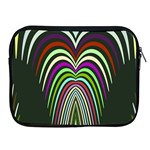 Symmetric waves Apple iPad 2/3/4 Zipper Case Front