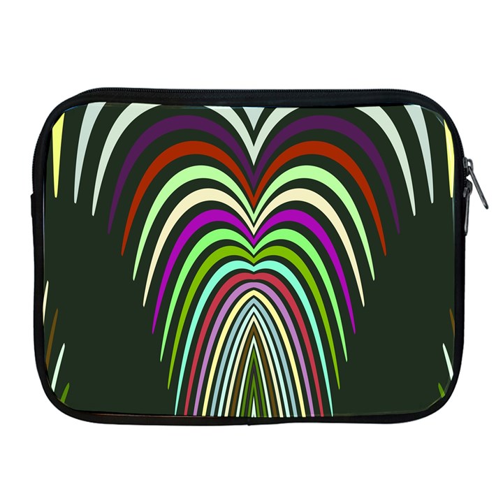 Symmetric waves Apple iPad 2/3/4 Zipper Case