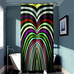 Symmetric Waves 	shower Curtain 36  X 72  by LalyLauraFLM