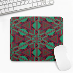 Green Tribal Star Large Mousepad by LalyLauraFLM