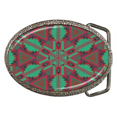 Green Tribal Star Belt Buckle