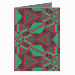 Green Tribal Star Greeting Card by LalyLauraFLM